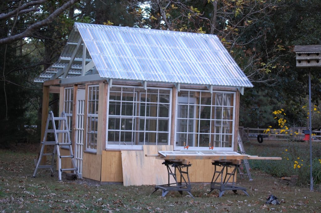 Upcycled greenhouse/siding