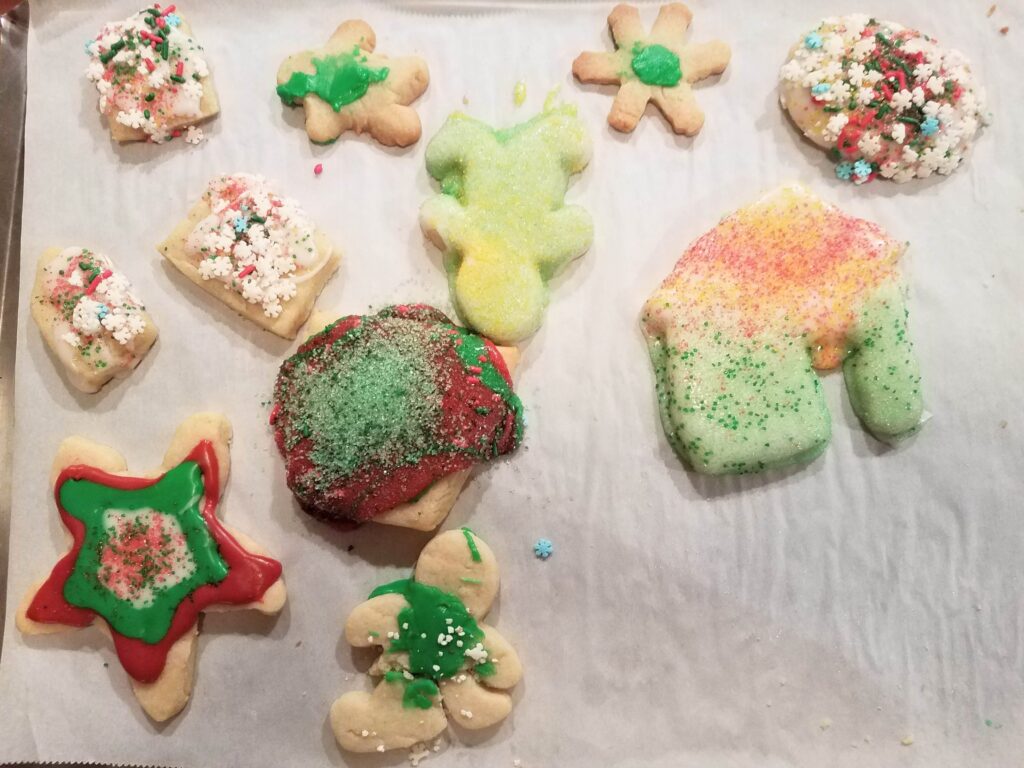 Christmas cookies with too many sprinkles/tidybrownwren.com