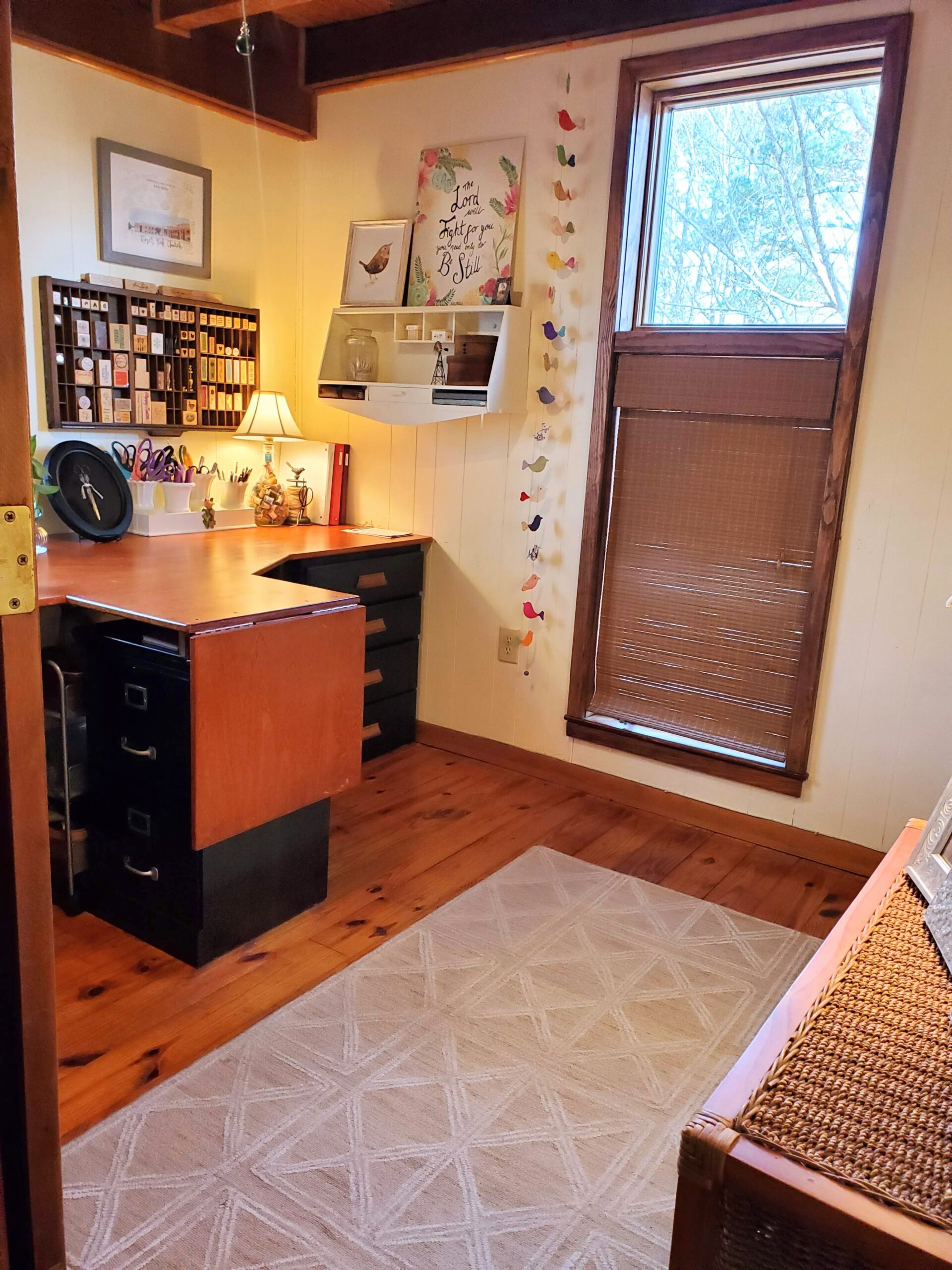 Organized sewing studio